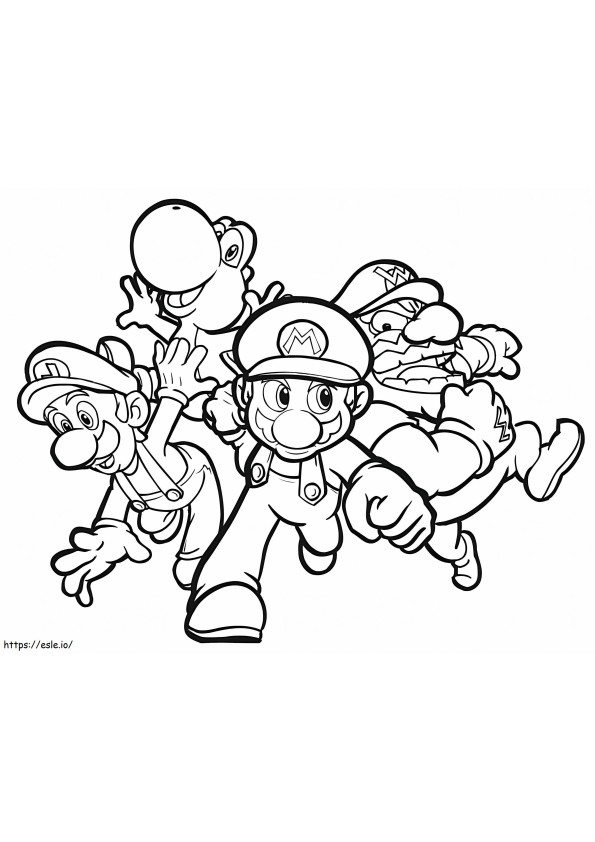 Characters From Mario 1 coloring page