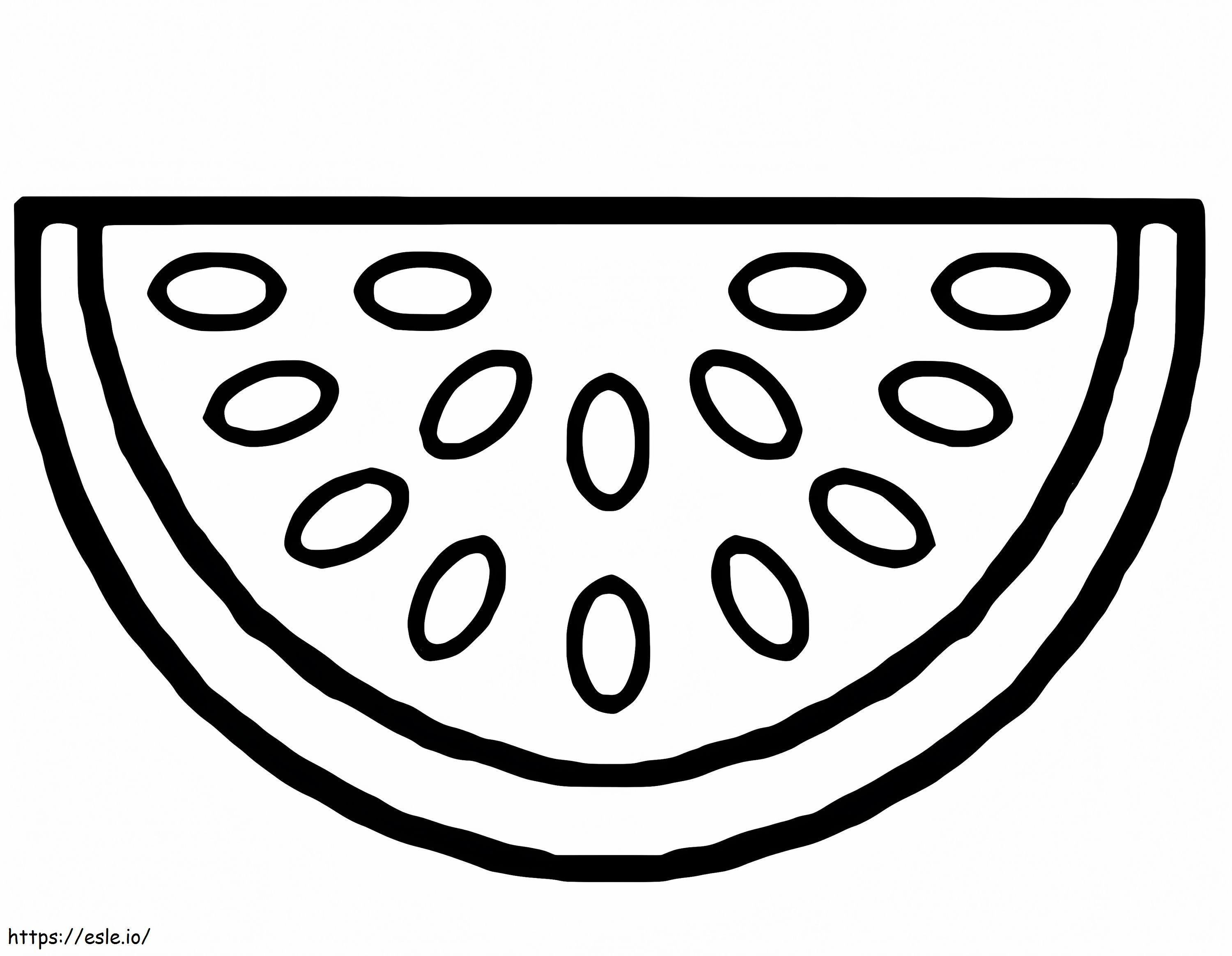 Wassermelonenzeichnung ausmalbilder