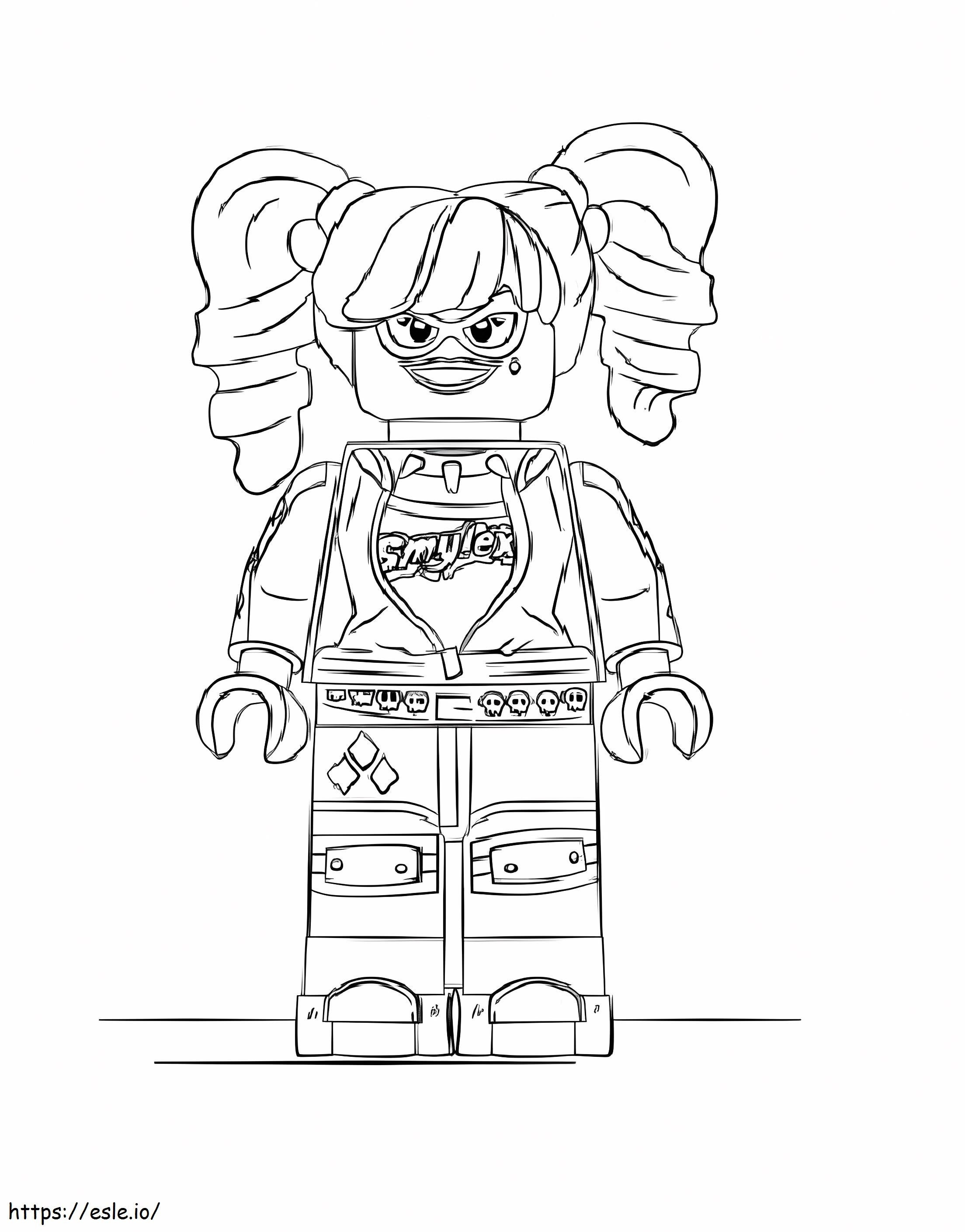 Zabawna figurka Lego Harley Quinn kolorowanka