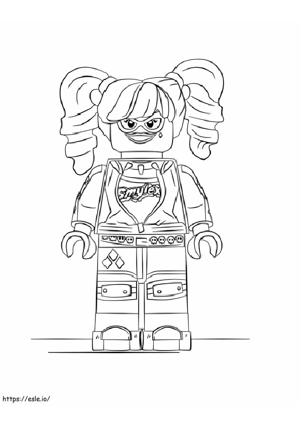 Coloriage Amusant Lego Harley Quinn à imprimer dessin