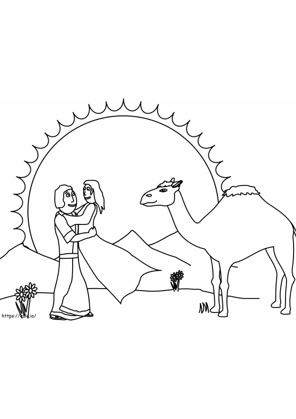 Happy Abraham And Sarah coloring page