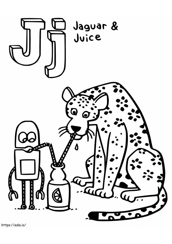 Coloriage Lettre J de StoryBots à imprimer dessin