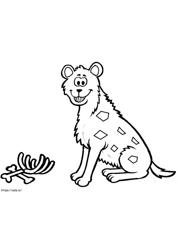 Hyena Smiling coloring page