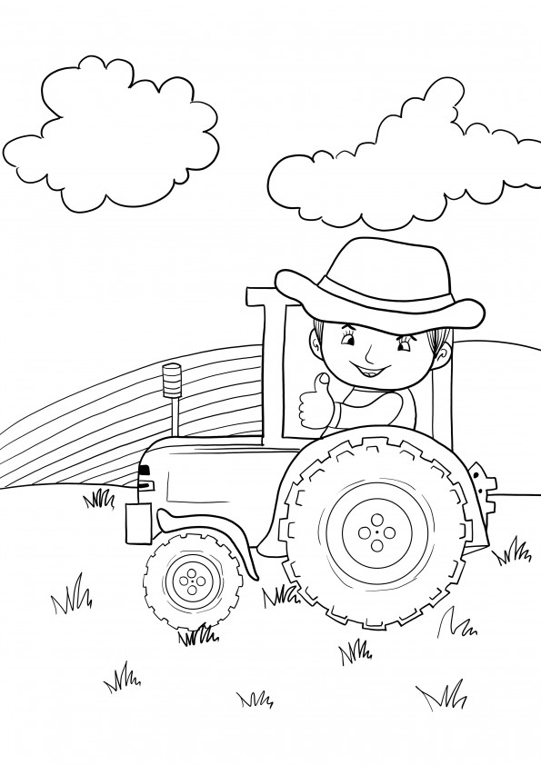 farm tractor image to download and print