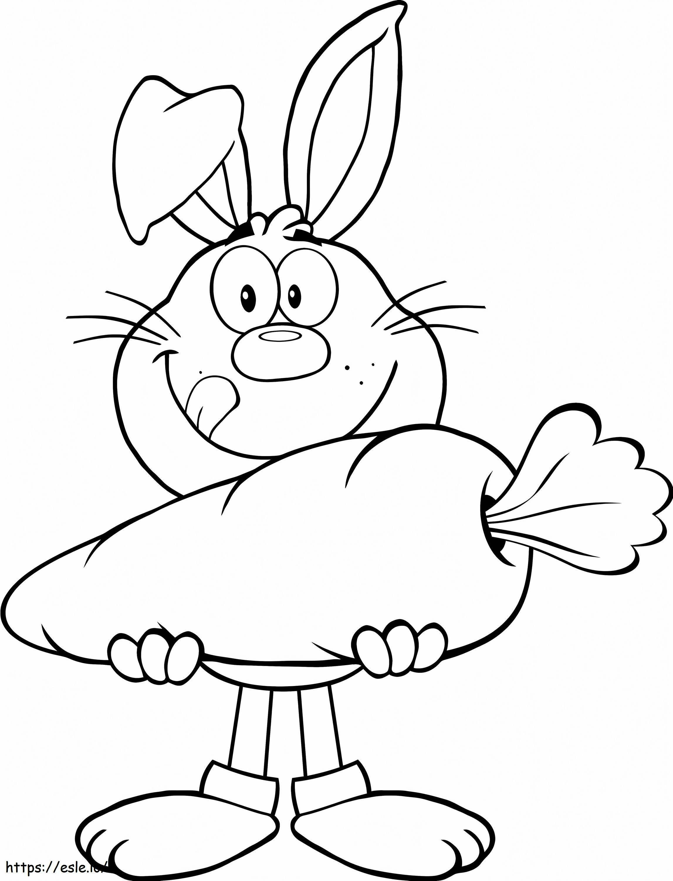 1543974569 Hungry Rabbit Holding A Big Carrot coloring page