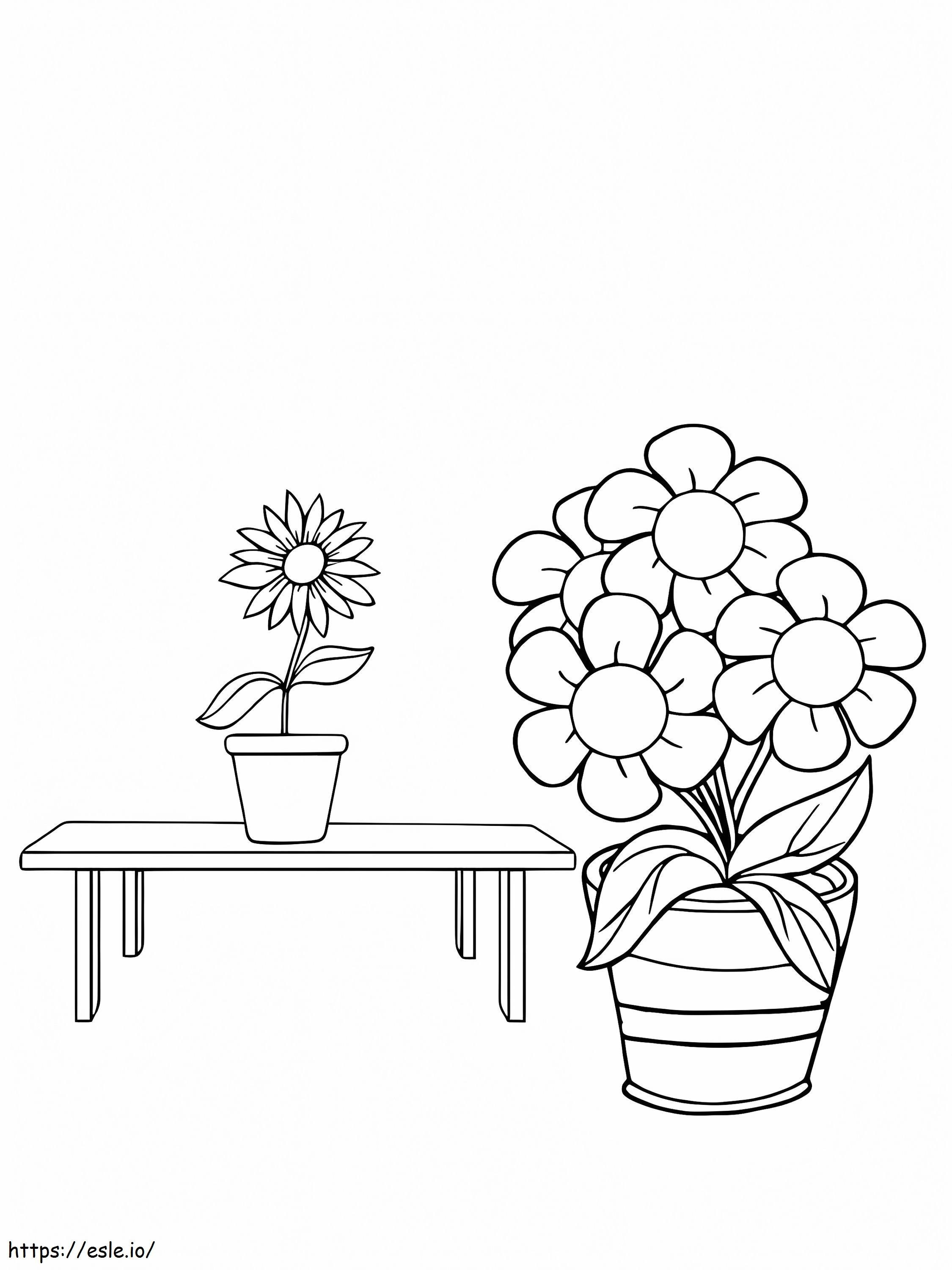 Two Flower Vases coloring page