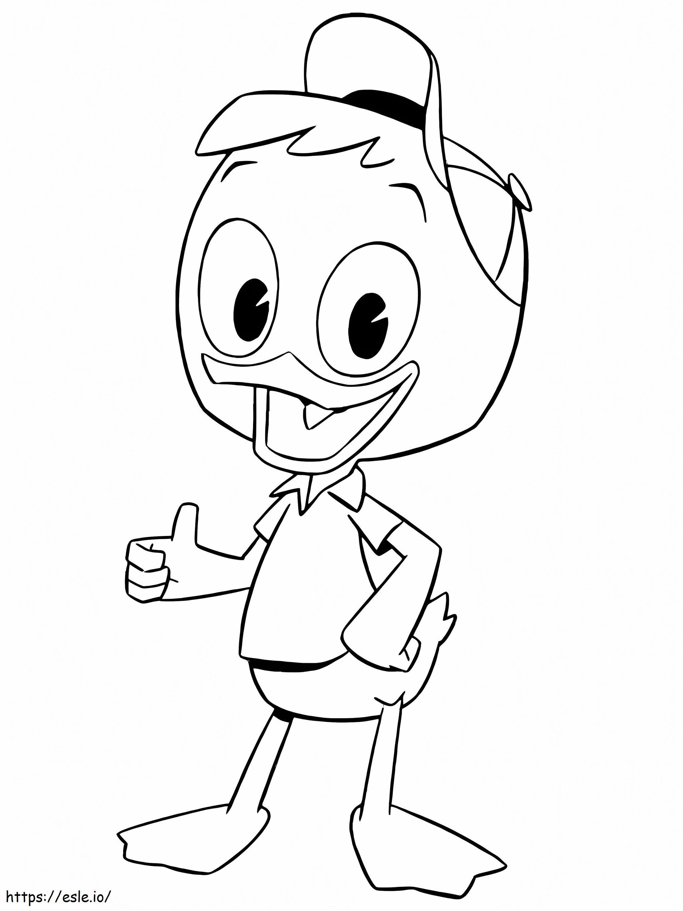 Contento Ducks From Ducktales 2 coloring page