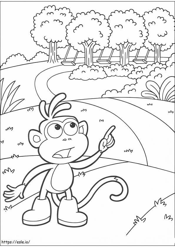 Monkey Boots coloring page