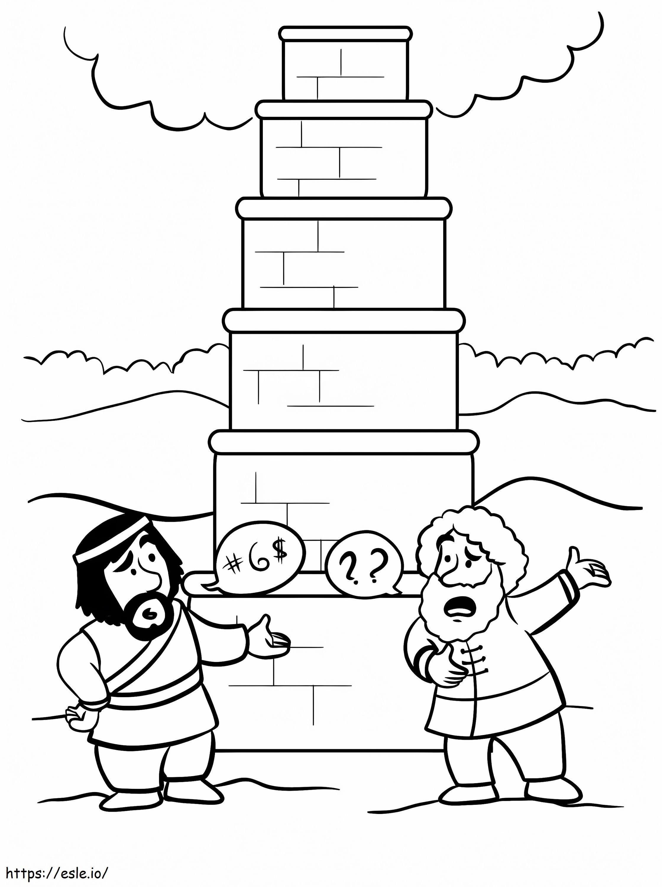 Wieża Babel 2 kolorowanka