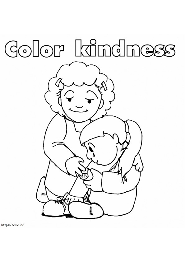 Mostrar bondade para com os outros para colorir