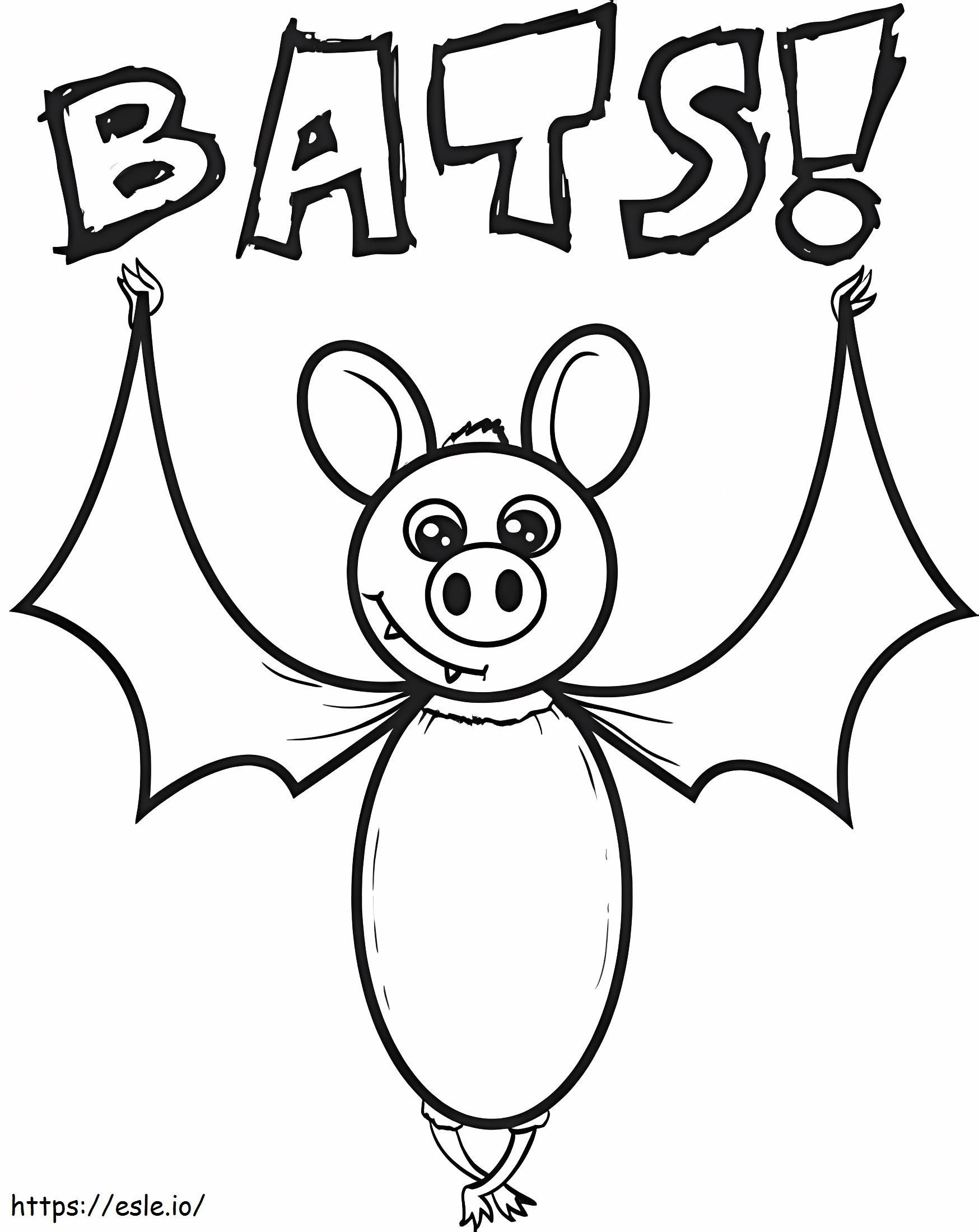 Desenho de morcego para colorir
