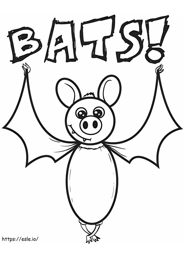 Desenho de morcego para colorir