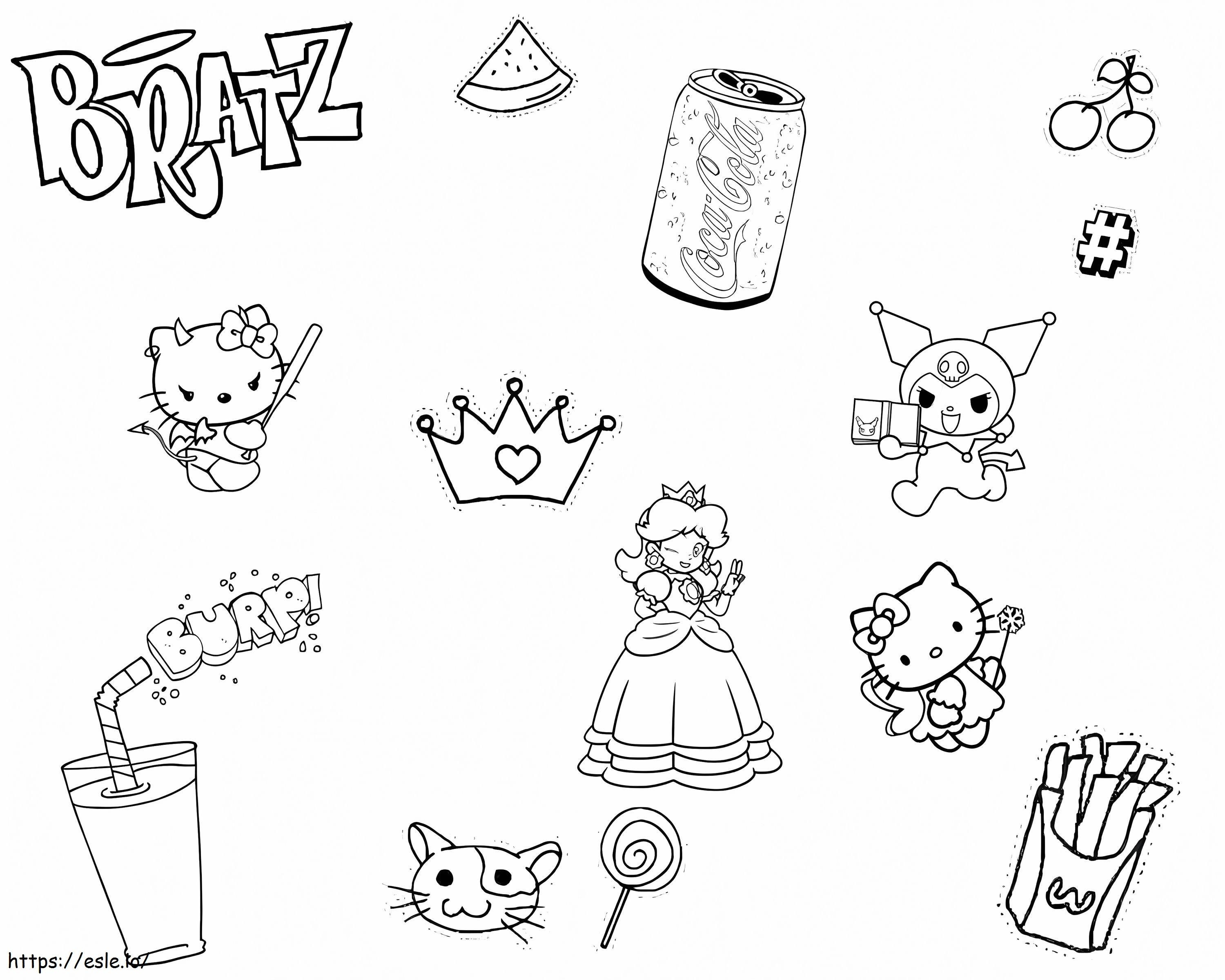 Aesthetic Hello Kitty For Girls coloring page