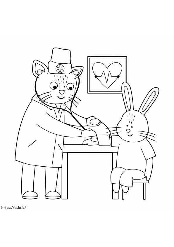 Animal Nurse coloring page