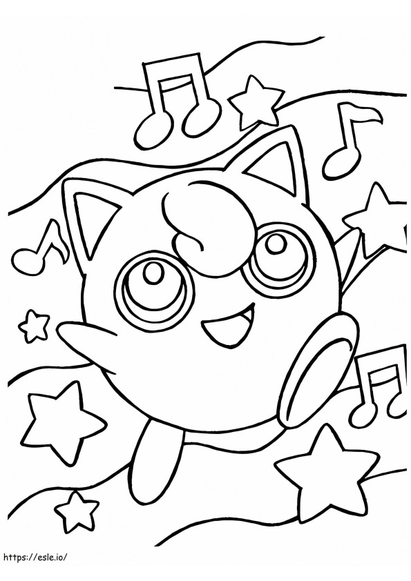 Cute Jigglypuff coloring page