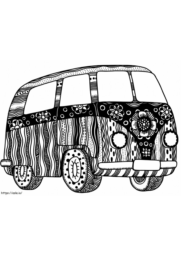 Trippy VSCO Girl Road Trip coloring page