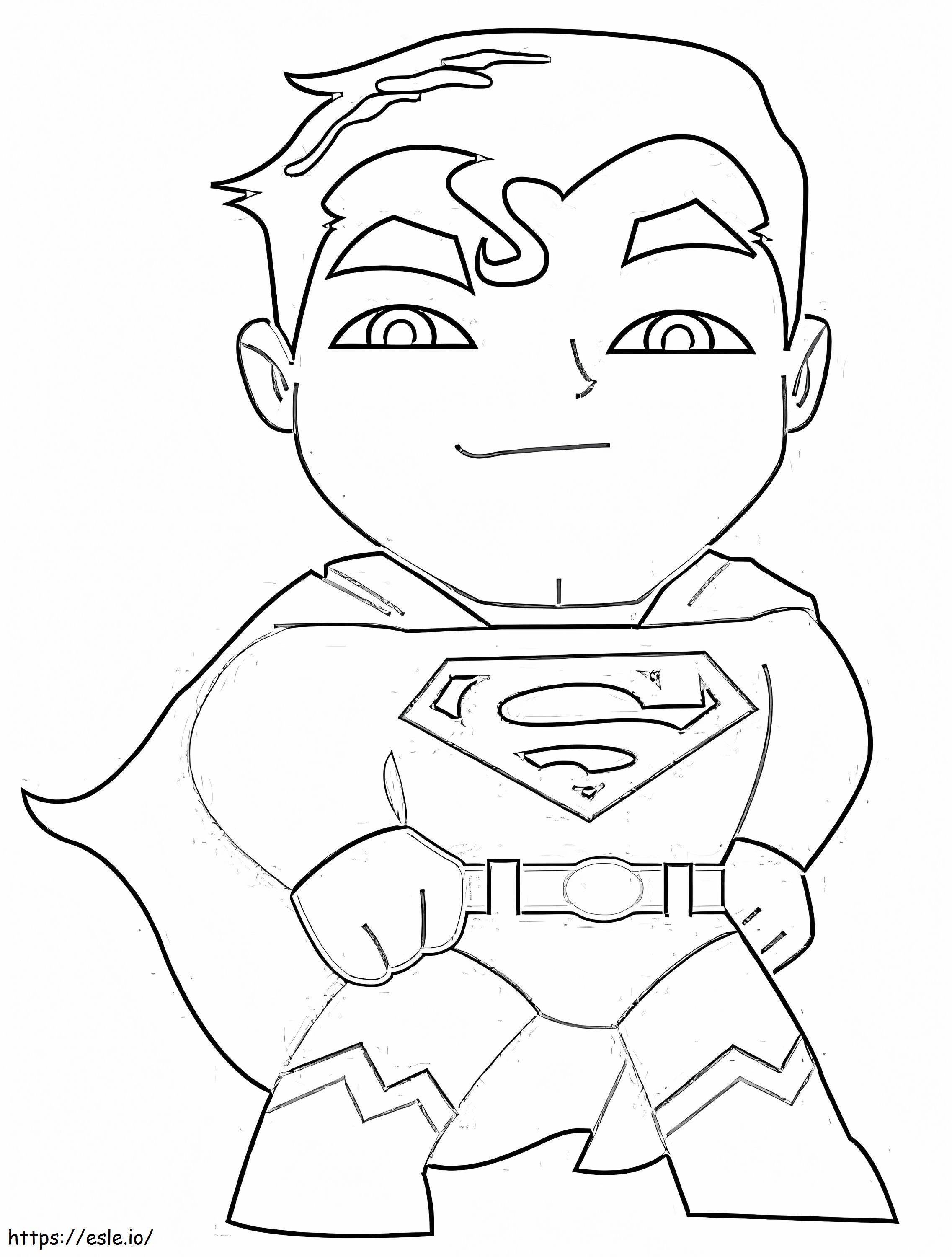pequeño superman para colorear