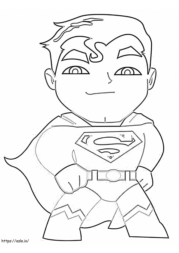 Pequeno super-homem para colorir