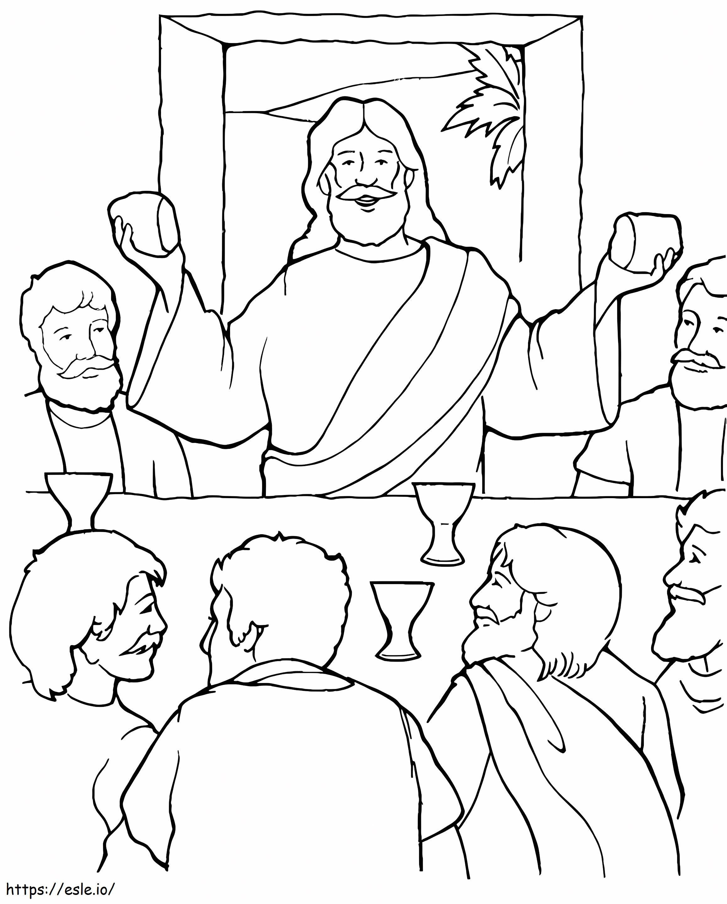 The Last Supper 5 coloring page