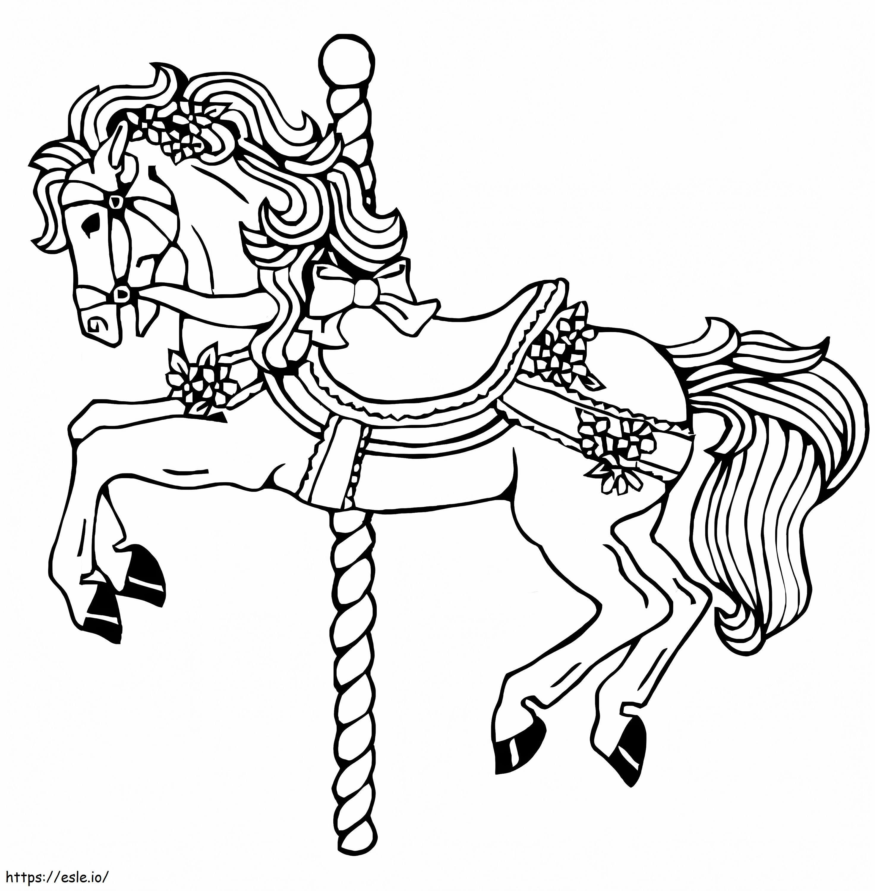 Free Printable Carousel Horse coloring page