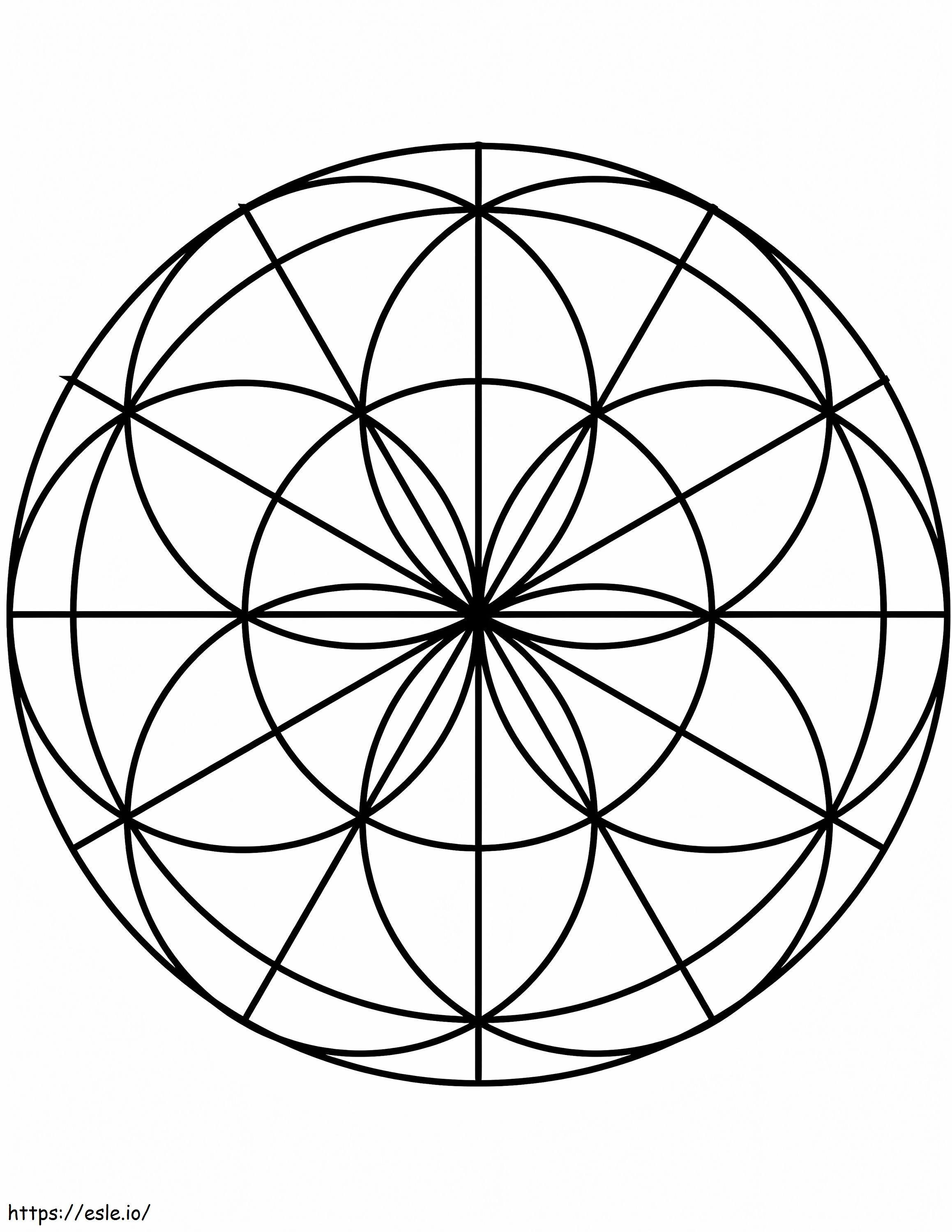 Flower Of Life Mandala coloring page