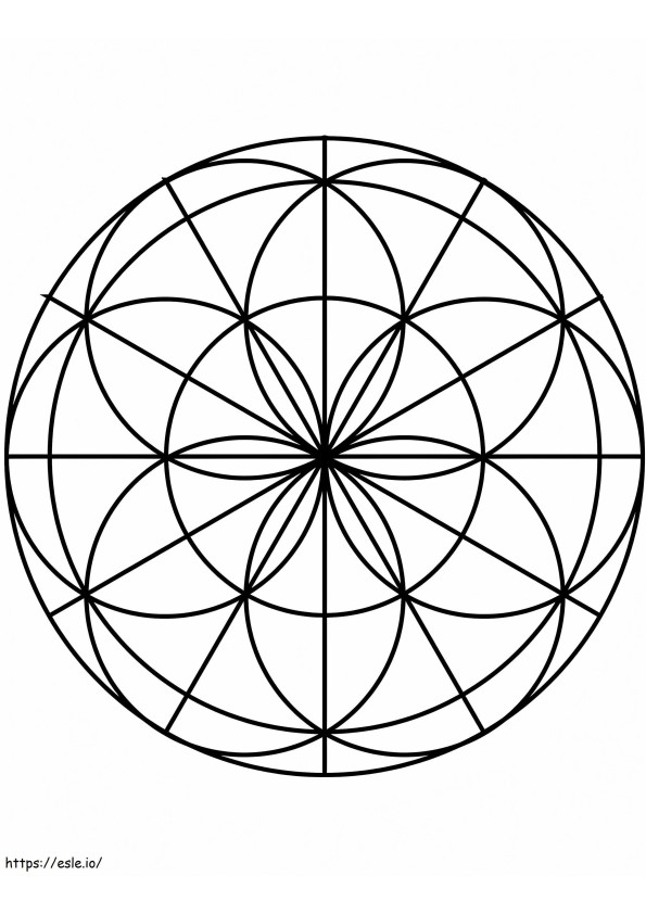 Flower Of Life Mandala coloring page