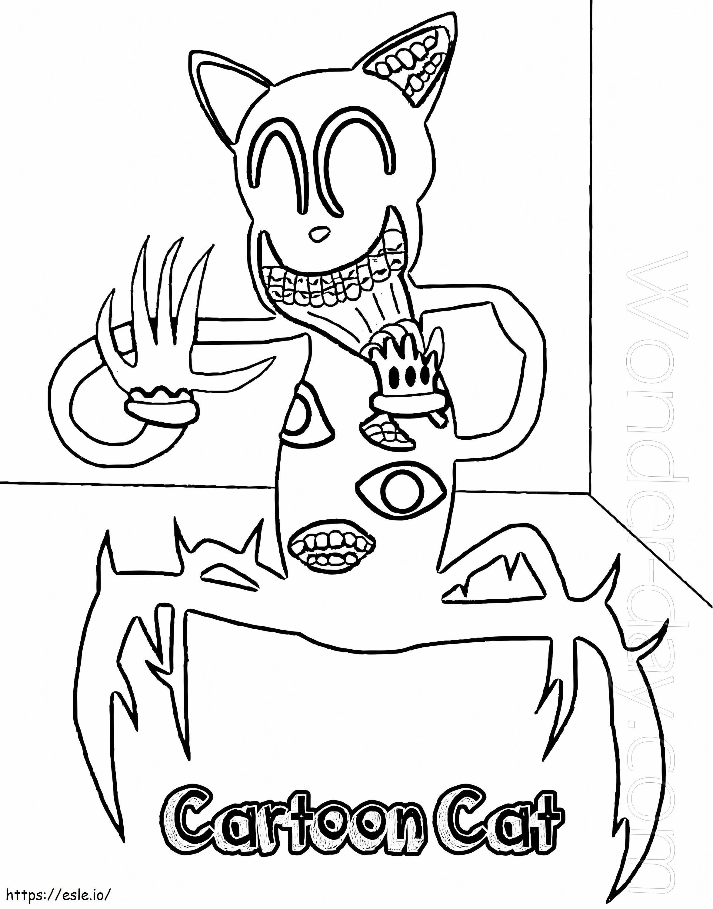 Cartoon Cat Printable coloring page