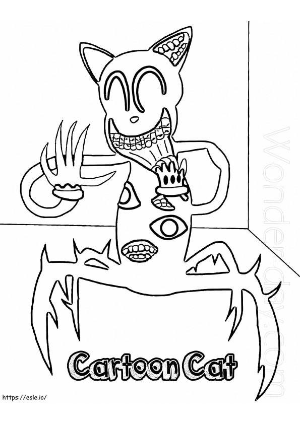 Cartoon Cat Printable coloring page
