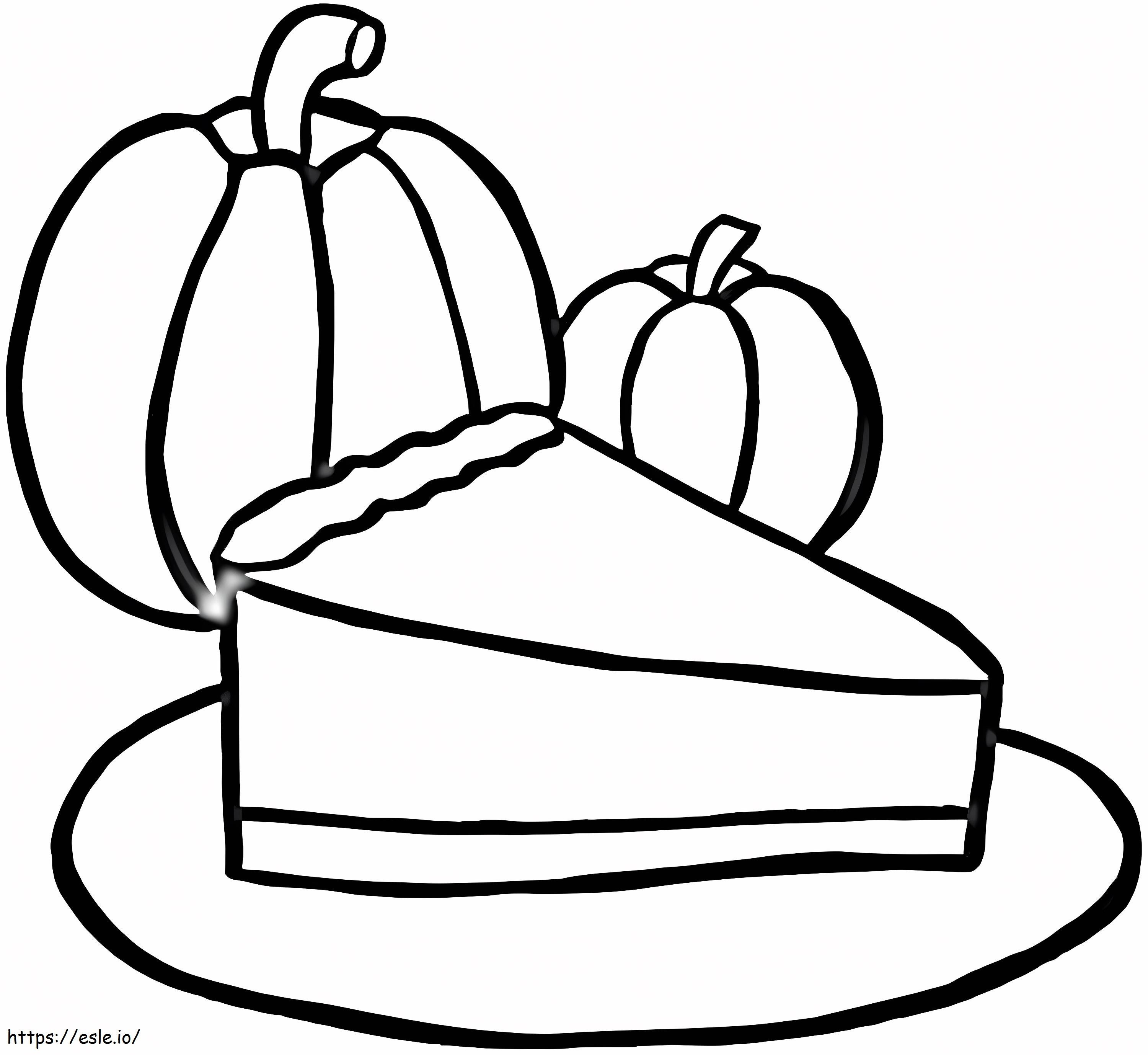 Easy Pumpkin Pie coloring page