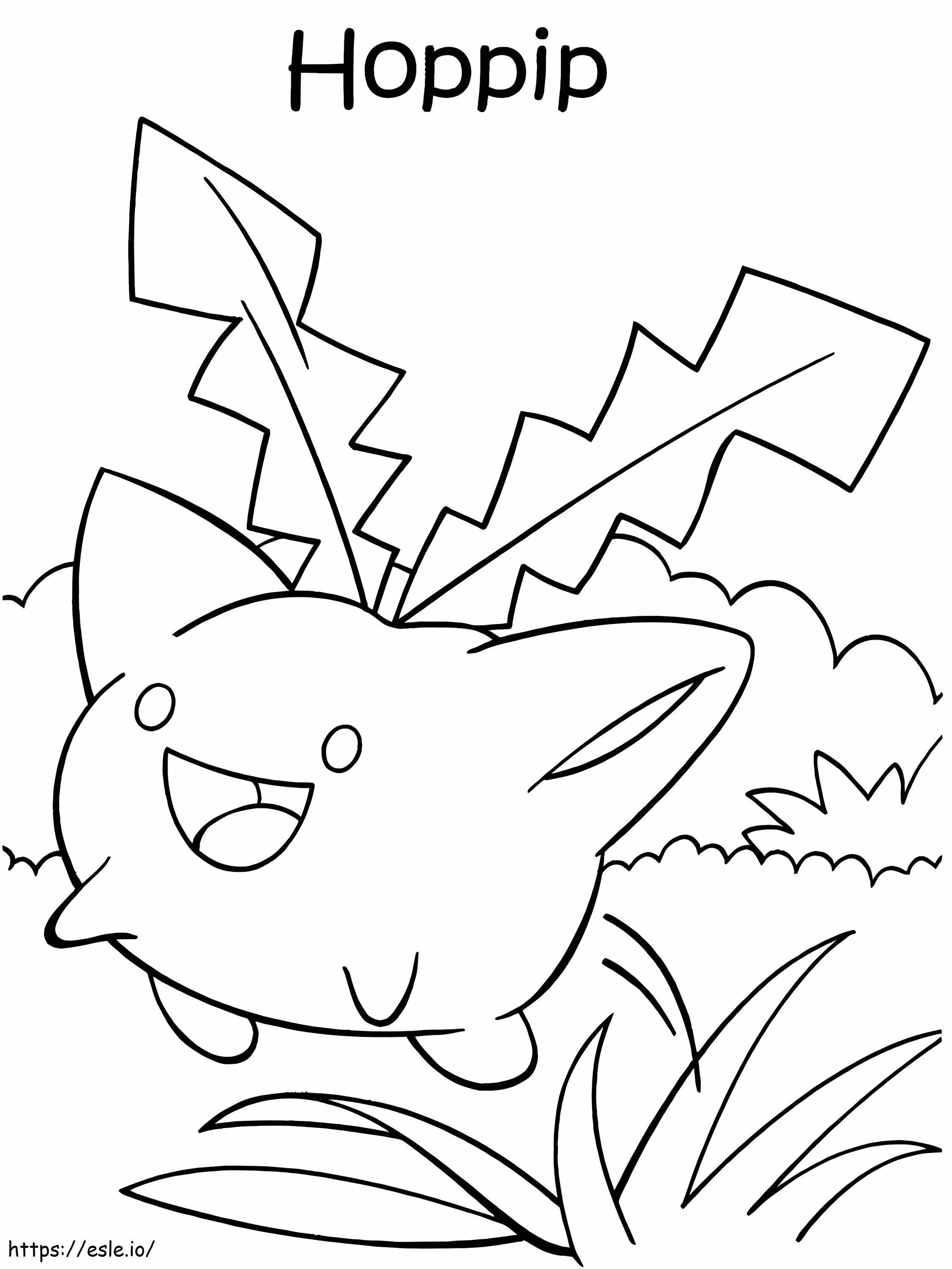 Cute Hoppip Pokemon coloring page