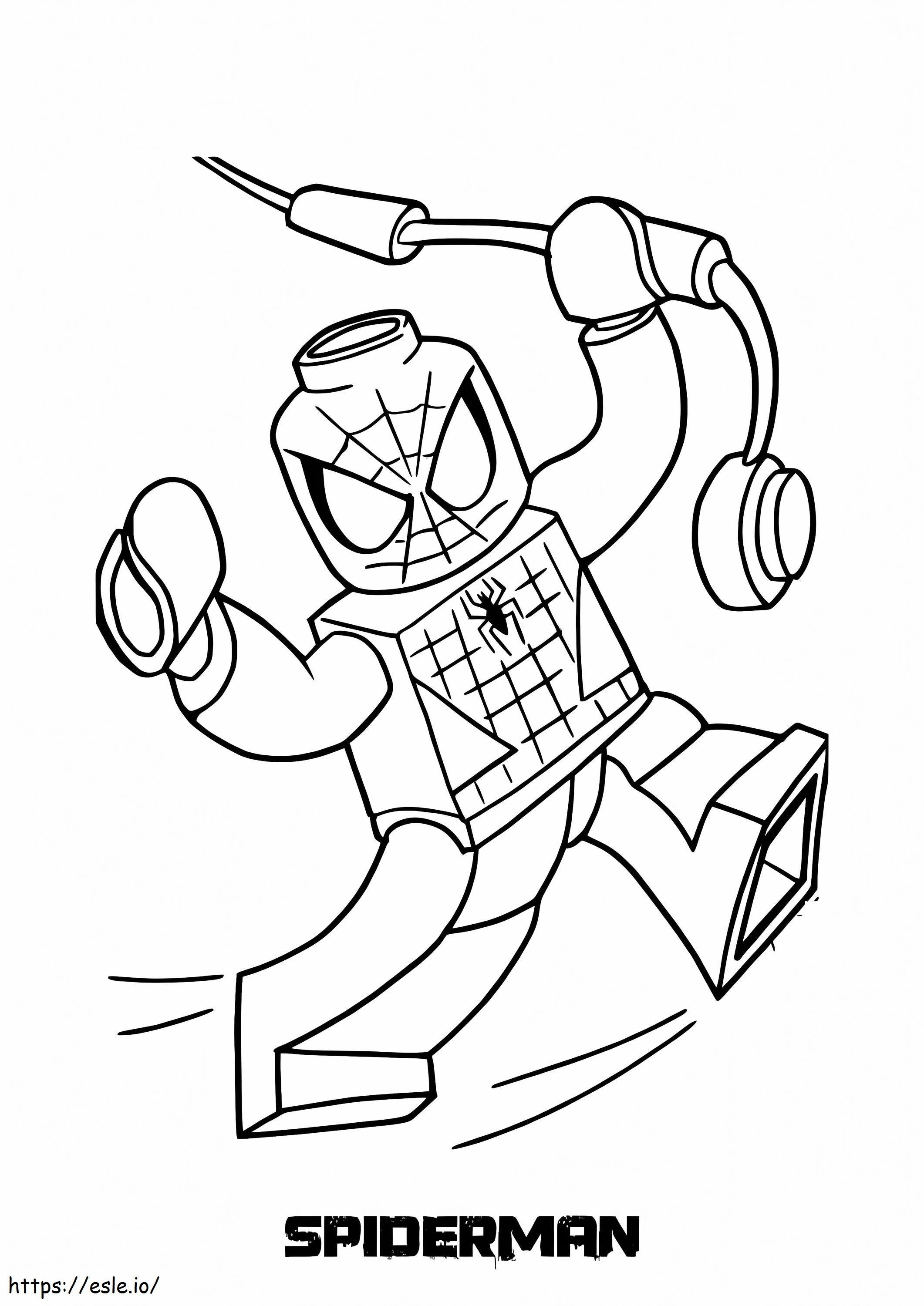 Lego Spiderman 1 coloring page