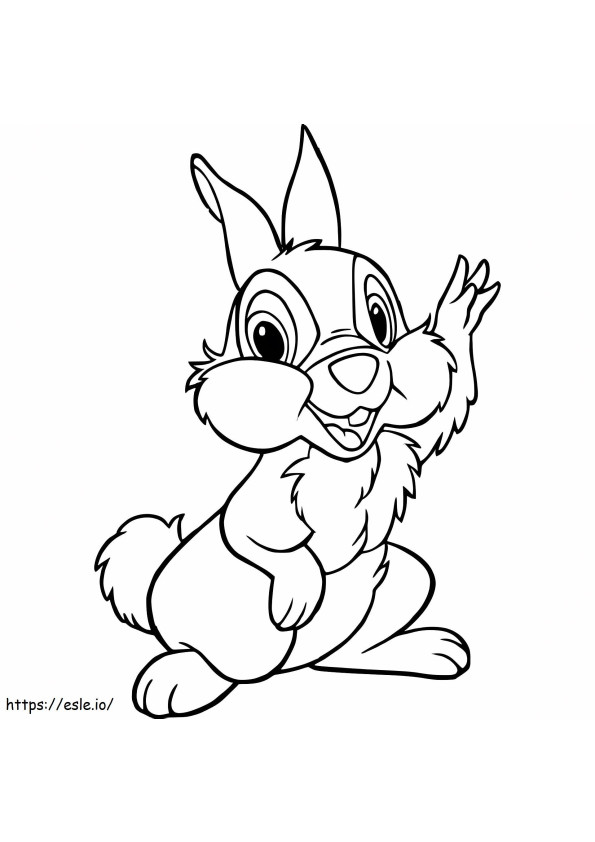 Thumper z postacią Disneya kolorowanka