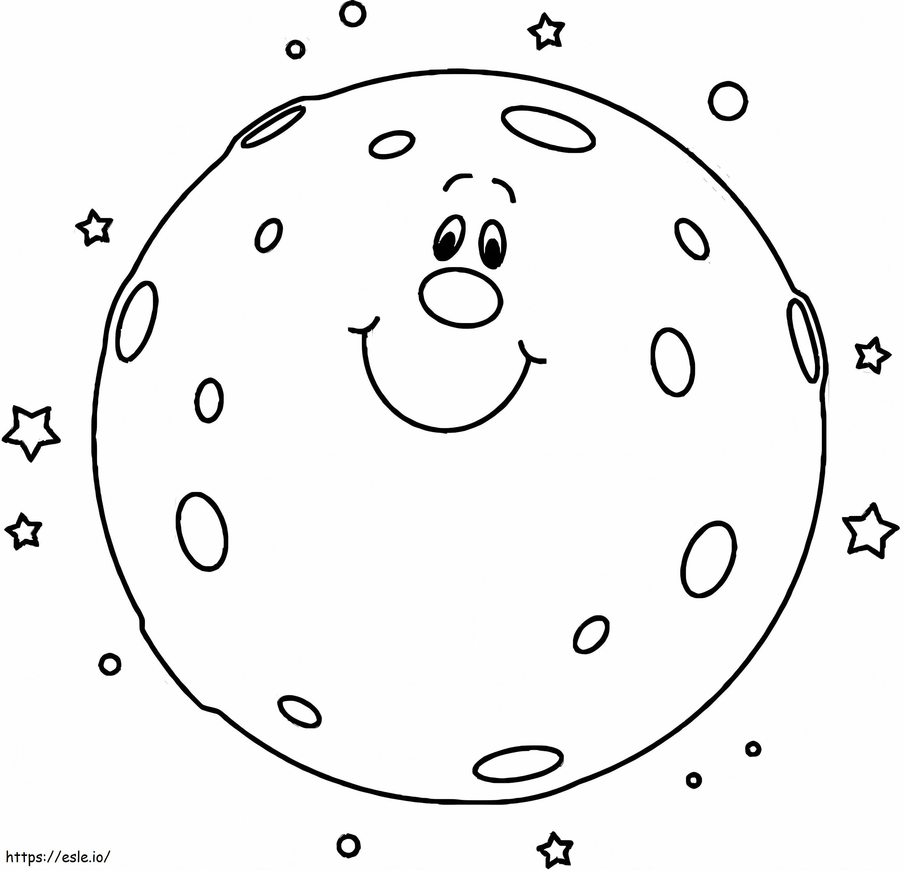 Smiling Planet coloring page