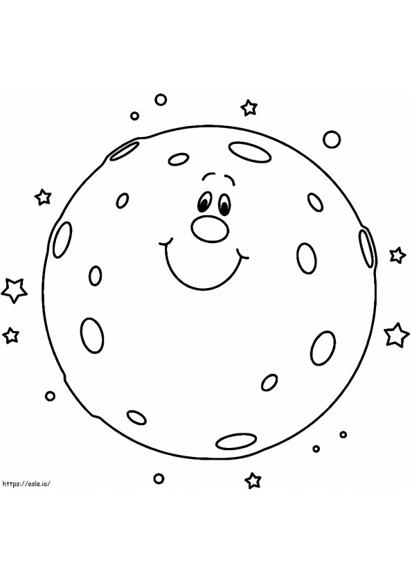 Smiling Planet coloring page