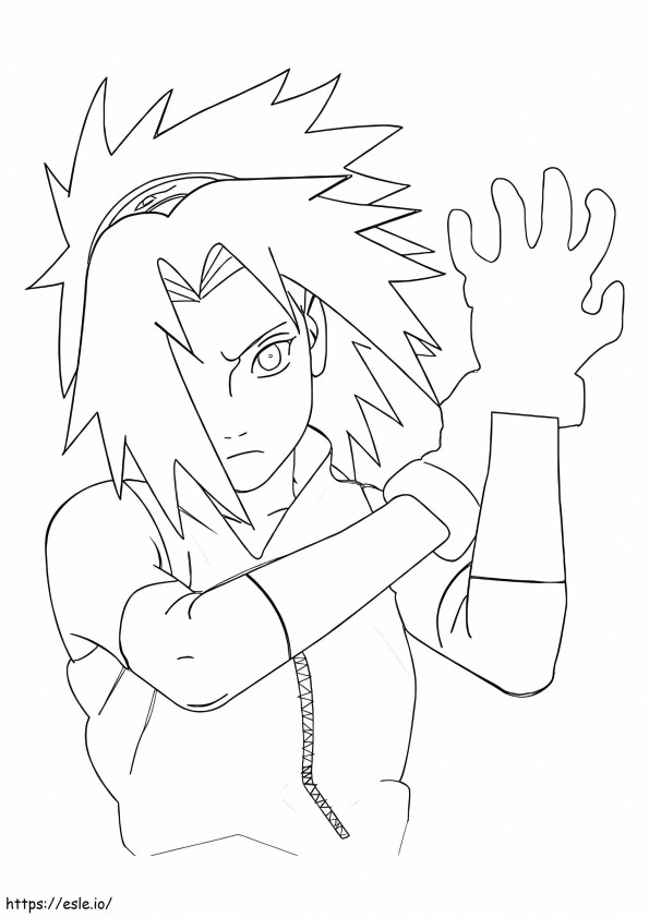 1526551010 The Naruto Turns Violent Color A4 coloring page