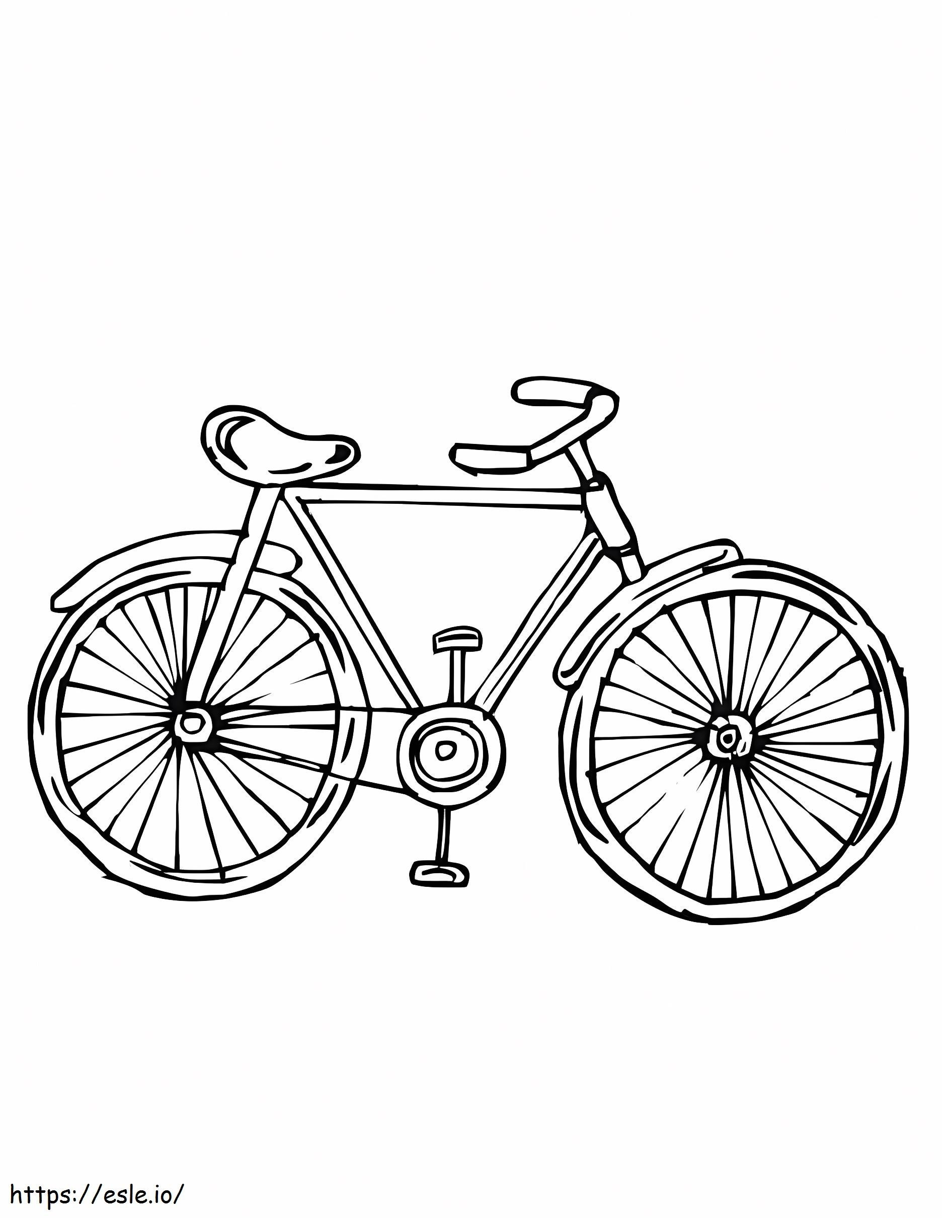 Coloriage Étiquetez les parties d'un vélo à imprimer dessin