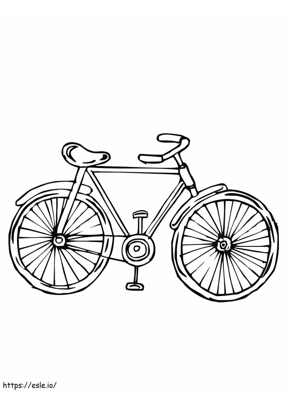 自転車の部品にラベルを付ける ぬりえ - 塗り絵