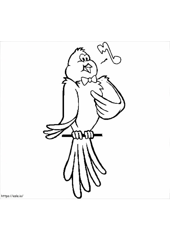 Singing Canary coloring page