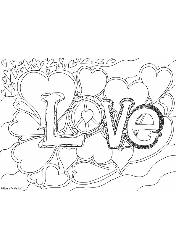 Cute Love coloring page