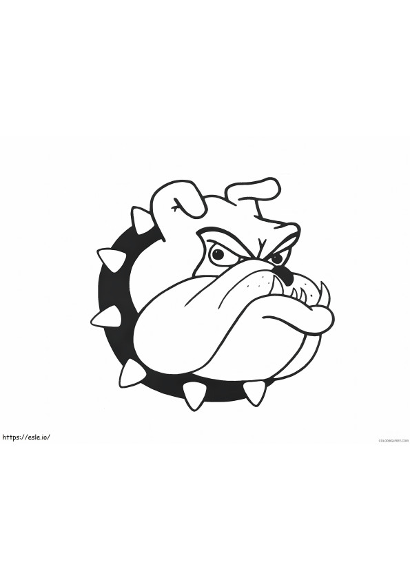 Bulldog de Cabeça Única para colorir