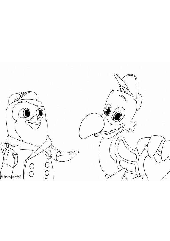 Pip e Freddy para colorir