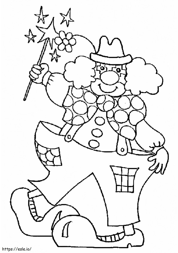 Coloriage Grand Clown à imprimer dessin