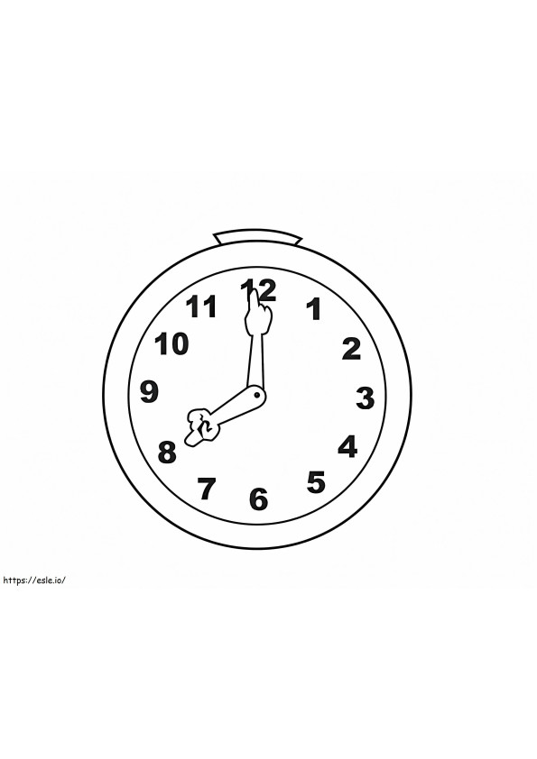 Clock 6 coloring page