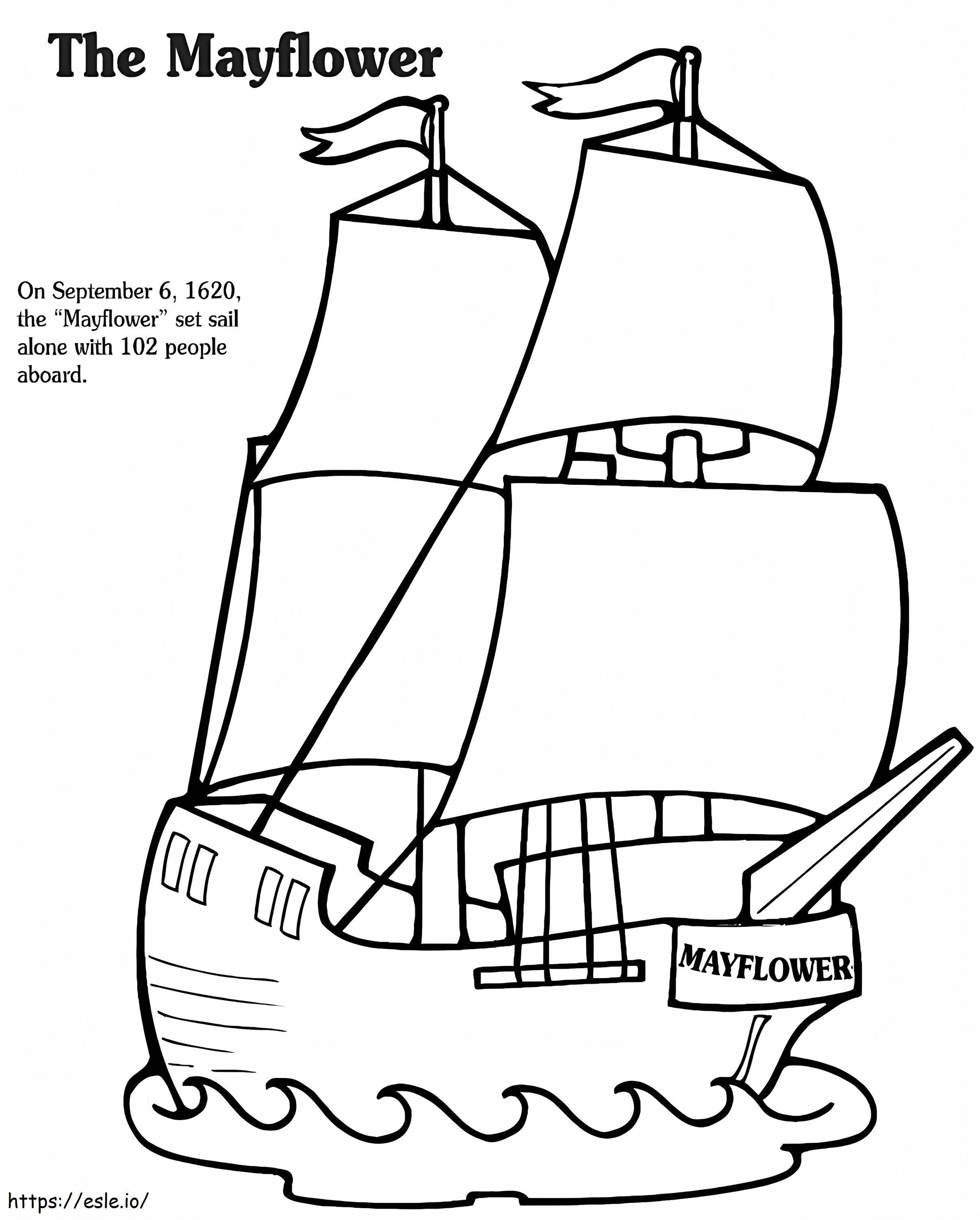 The Mayflower coloring page