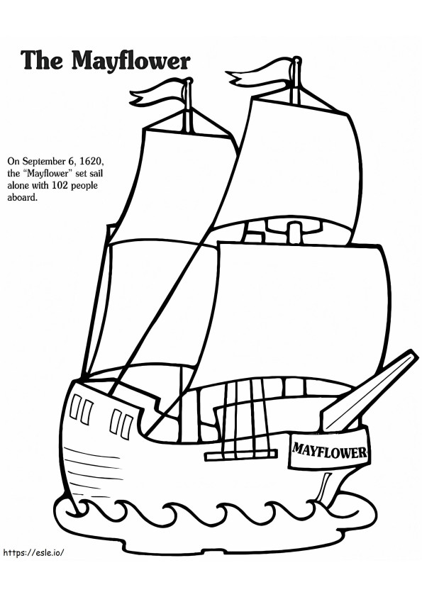 The Mayflower coloring page