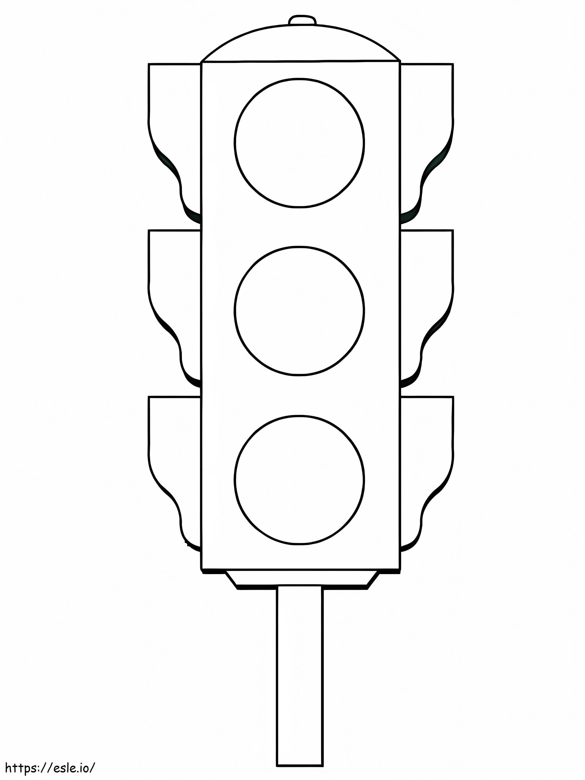 Közlekedési lámpa Színre kifestő