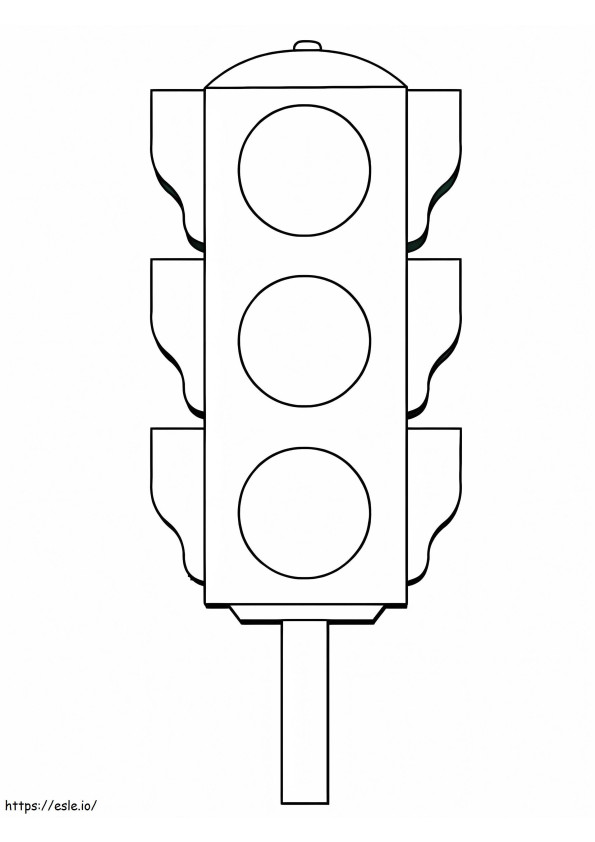 Közlekedési lámpa Színre kifestő