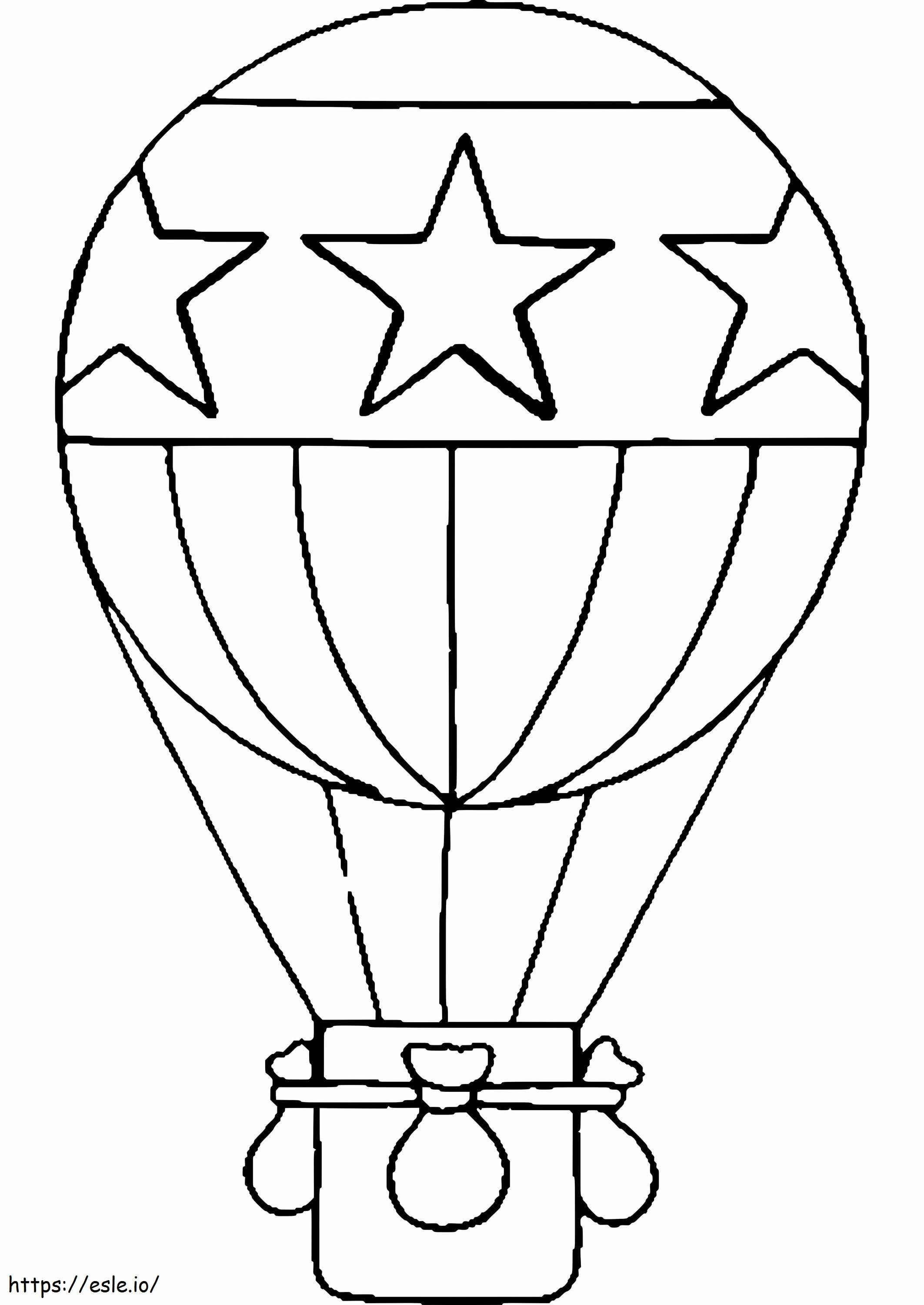 Schema de balon cu aer cald la scară de colorat