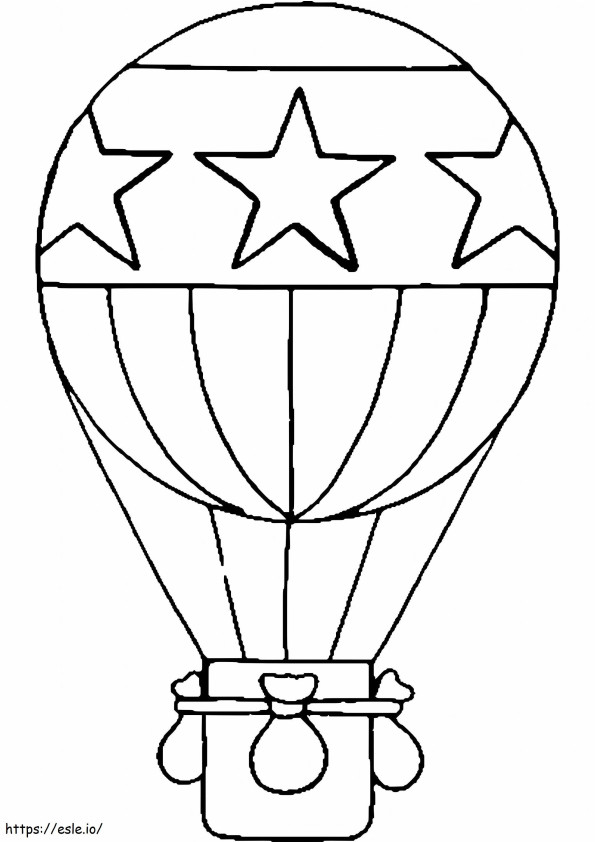 Geschaald luchtballonschema kleurplaat