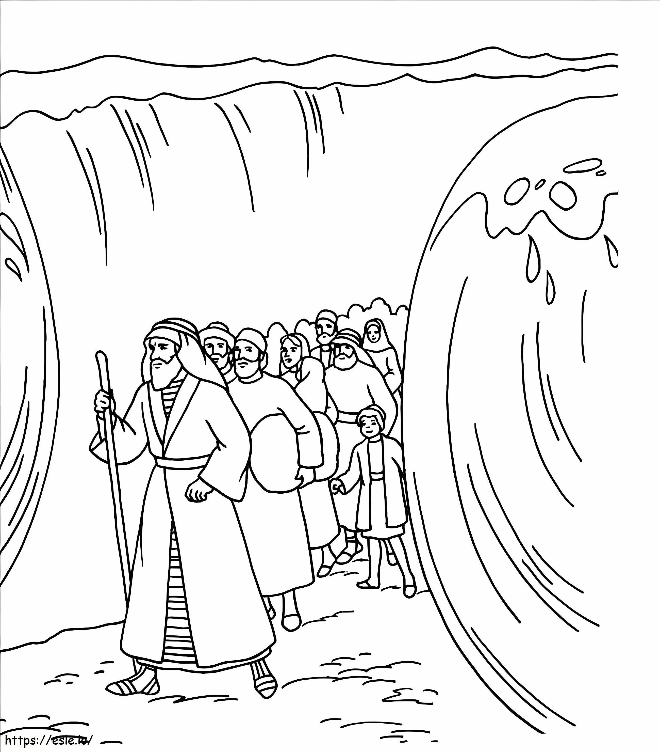 Crossing The Red Sea coloring page